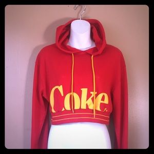 Coke cropped hoddie